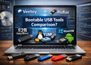 Perbandingan Boot Ventoy, Rufus, Easy2Boot, YUMI, WoeUSB, dan EtchDroid